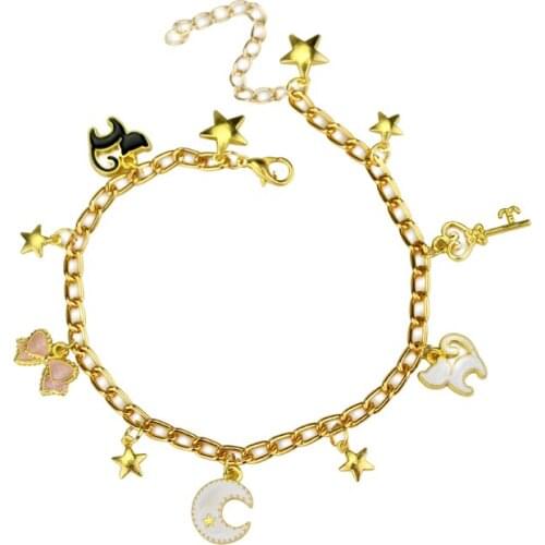 New Arrive Sailor Moon Bracelet Form Sansummer Star Moon Cat Bowknot Sakura Popular Original Bracelets Women Gift