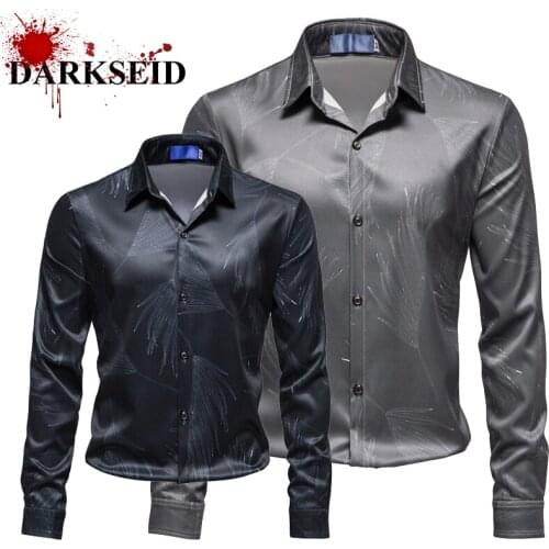 New mens long-sleeved shirts fashion slim mens shirts casual outdoor party shirts business office shirts