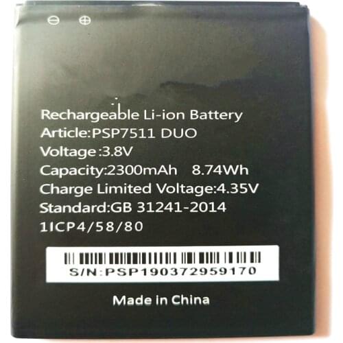 New 2300mAh PSP7511 Replacement Battery For Prestigio Muze B7 PSP7511DUO PSP7511 PSP 7511 DUO Phone with phone stander