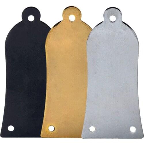 Ohello 3 Hole Metal Truss Rod Cover Plate Bell Shaped Acoustic Electric Bass Guitar Chrome Black Gold Chrome Guitar Accessories