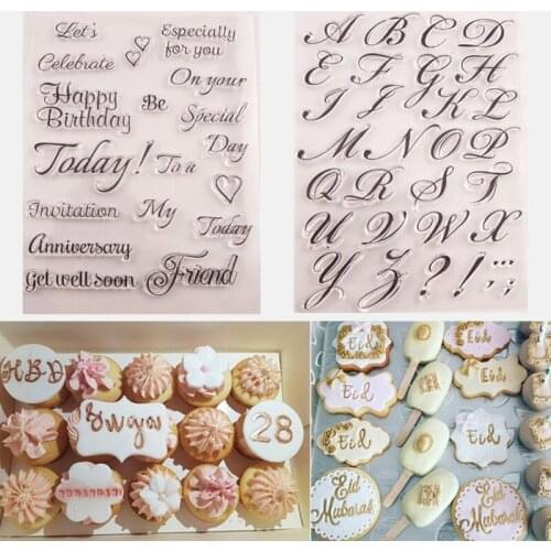 Cookie Cutter Letter Alphabet Sticky Decorating Sugar Craft Embosser Stamp Cake Tool Sea Horse Christmas Fondant Cutter Tools