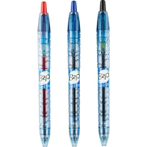 Pilot B2P-5 School Office Supplies Bottle Design 12 Pieces Gel Pen 0.5mm Black Refill High Quality RollerBall Gel Pens 2018