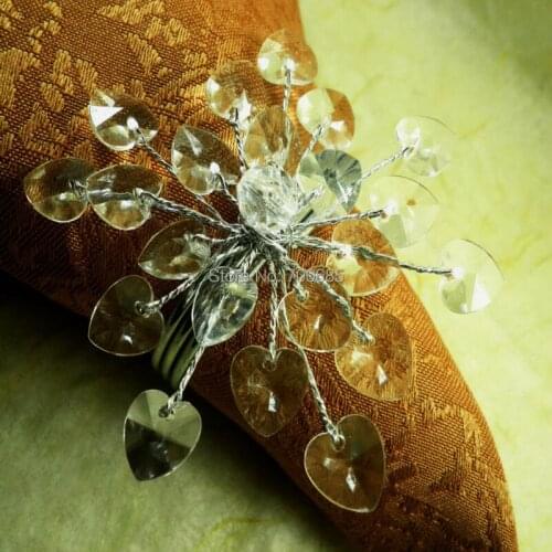 Heart flower napkin ring