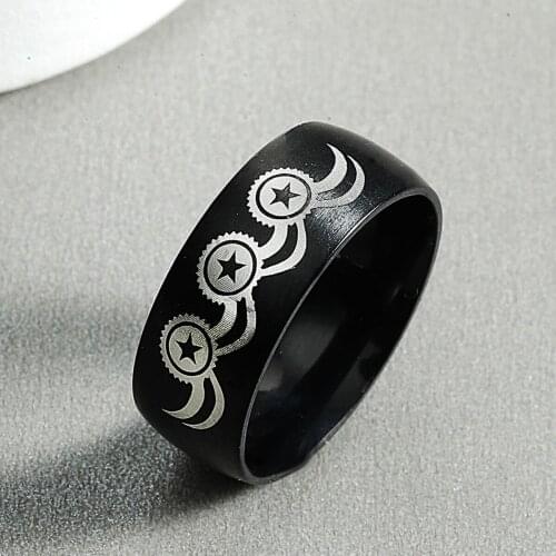 USA America Independence Day Ring Stainless Steel Ring Decorative Festival Jewelry for Men and Women