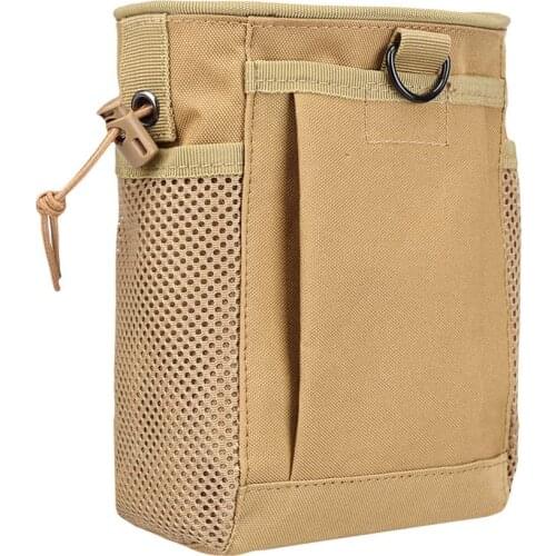 Tactical Molle Drawstring Magazine Dump Pouch, Military Adjustable Belt Utility Hip Holster Bag Outdoor Mag Pouch