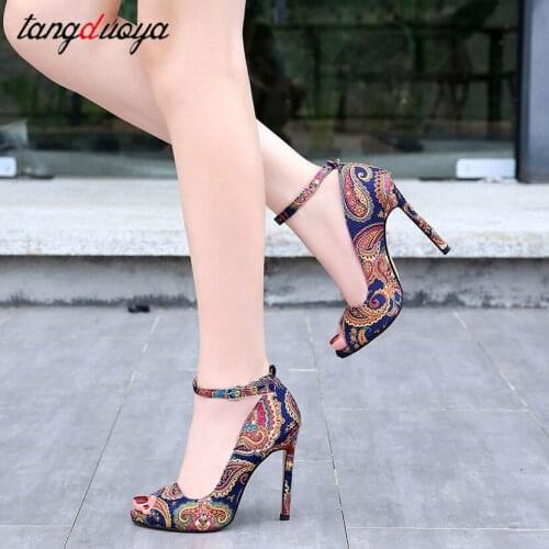 35-45 Shoes Woman High Heels Pumps Sandals Fashion Summer Sexy Ladies Increased Stiletto Super Peep Toe Shoes high heels 2021