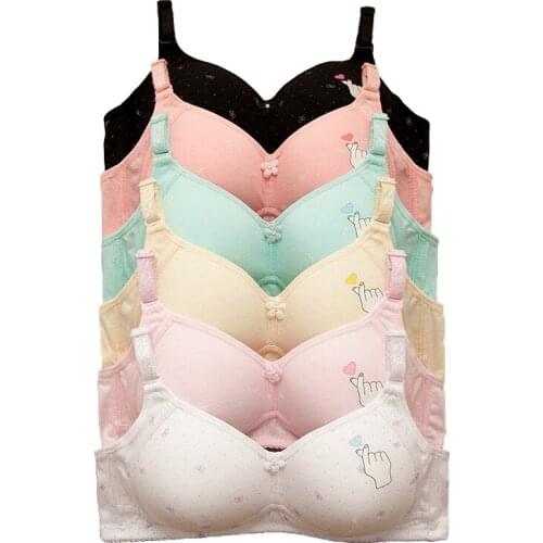 High Quality Girls Students Pretty Training Bras Set Young Girl Comfortable Adjustment Bra Kids Adjustment Intimates for12-16y