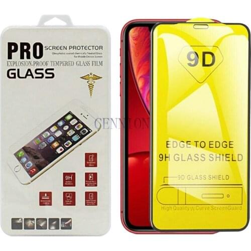 9D 9H Transparent Film Tempered Glass Screen Protector for iPhone 12 5.4" pro Max 6.1" 6.7" 5.8" 6.5" 7 8 Plus X Xs XR 11 100pcs