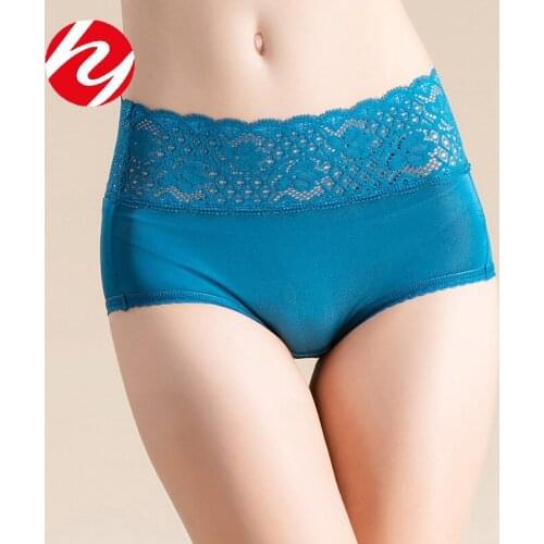100% Real silk knitting Lace panties women panties High waist Plus Size female sexy underwear Seamless briefs Underpants breech