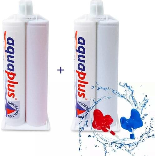 2pcs DETAX Aquaplus Colormix Floatable Silicone Swimming Earplug Material Red and Blue