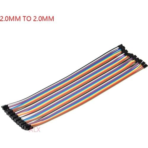 20PCS 20CM DUPONT LINE 2.0MM female to 2.0MM female PITCH 2.0 TO PITCH 2.0 2P-2P JUMPER CABLE WIRE FOR PCB connector