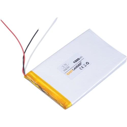 304190 3.7v 1500mAh lithium ion rechargeable battery for china Chinese clone s6 phone A5 3-wire DVR GPS E-BOOK 304090 314189