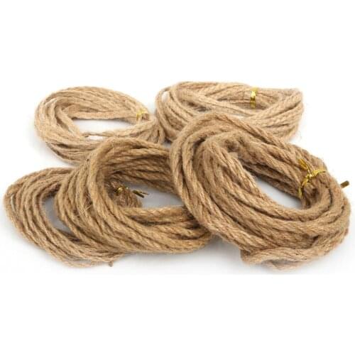 5Meters/lot 2mm/4mm/6mm Natural Hemp Jute Cord Rope String for DIY Chains Jewelry Craft Making Gift Wrap Tag String Handmade