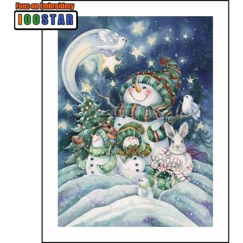 5D Full Diamond Embroidery snowman Diy Diamond Painting Cross Stitch Kit Needlework Diamond Mosaic Craft Christmas
