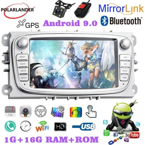 7 Inch 2 Din Capacitive Touch Car Radio GPS WiFi Android Rear dual USB iOS Airplay For Ford/Focus/S-Max/Mondeo 9/GalaxyC-Max