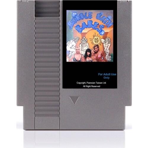 Bubble Bath Babes 72 Pins Game Card For 8 Bit Game Player