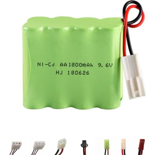 9.6v 1800mah NICD Battery For Rc toy Car Robot Truck Tanks Trains Boat Guns NI-MH AA 1400mah 9.6v Rechargeable Battery 1Pcs