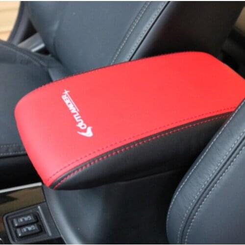 Car Central armrest box 3D design Artificial Leather cover accessories FOR Mitsubishi Outlander 2013 2017 2018 2019