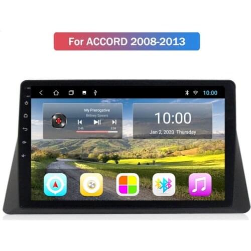 Android 10.0 System Quard Core 2G+32G WIFI HD 1024*600 Car GPS Nagavition For HONDA ACCORD 2008-2012 Car Radio Audio Video