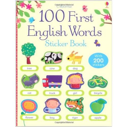 Free shipping Best Picture books for children 100 First English Words Sticker Book