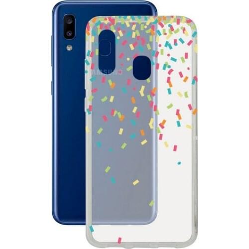 Mobile cover Samsung Galaxy A20 KSIX Flex TPU Transparent