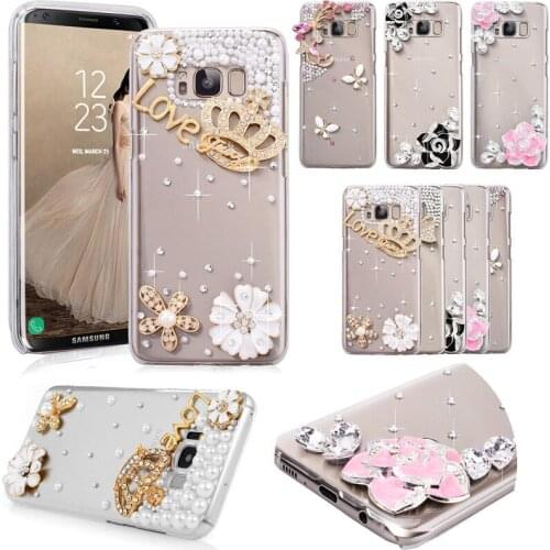 LaMaDiaa 3D Crystal Diamond Handmade Bling Phone Case For Samsung Galaxy A9 A8 A7 2018 A50 A70 J5 J7 2016 Fashion Cover