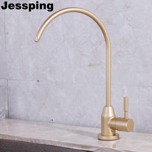 Champagne color reverse osmosis filter water tap deck mounted