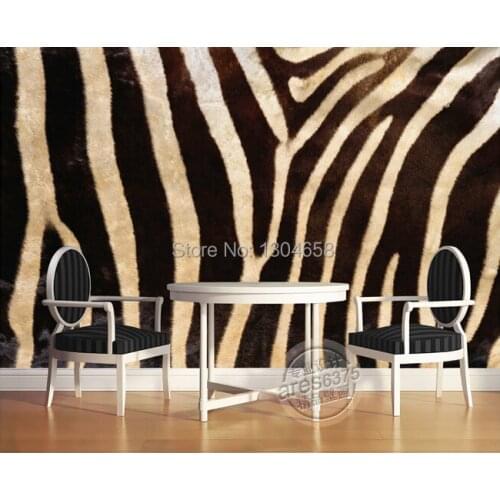 Custom photo wallpaper zebra fur for the sitting room sofa TV setting wall vinyl which papel DE parede