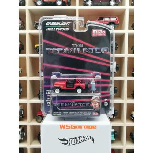 Greenlight 1:64 1983 Jeep CJ-7 Renegade THE Terminator with dolls Collect die-casting alloy car models toys gift action figure