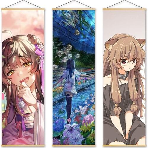 Canvas Home Decoration Kaguya Sama Wall Artwork Painting Solid Wood Hanging Scrolls Japan Animation Print Modern Picture Poster