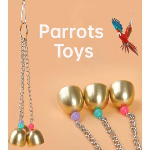 Parrots Toys for Budgie Parakeet Bells Climb Bite Chew with Hanging Swing Pet Birds Interactive Toys Pet Bird Accessories
