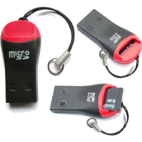 USB 2.0 T-Flash Micro SD TF Memory Card Reader Mini Carton Whistle Style Portable Easy to Carry Cell Phone MicroSD Card