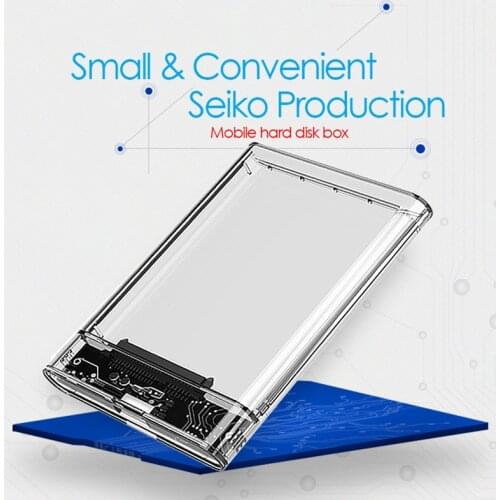 G16 HDD Enclosure 2.5inch USB3.0 Serial Port SATA SSD Hard Drive Case Support 6TB transparent Mobile External HDD Case