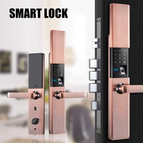 Hot Smart Lock Fingerprint Lock Password Lock Electronic Door Lock Home Security Door Homestay Door Lock Card Access Lock
