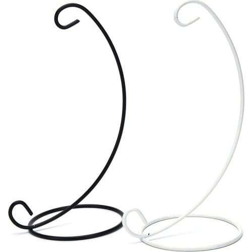 Miniatures White Black Fairy Garden Metal Stand Air Plant Terrarium Planter Hanging Display Garden Home Decoration Accessories