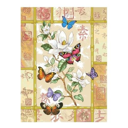 MM cross stitch kits Counted Cross Stitch Kit Brilliant Butterfly Celebration Butterflies Dim 35063
