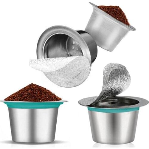 Refillable Stainless Steel Metal Espresso Coffee Filter Capsule Refilling Cup Maker Pods Work for Nespresso Coffee Machine