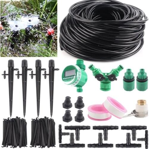 10~50M Automatic Watering Kits System Large Flow Two branch irrigation Fountain Dripper 360 Degree Inserting ground Black Nozzle