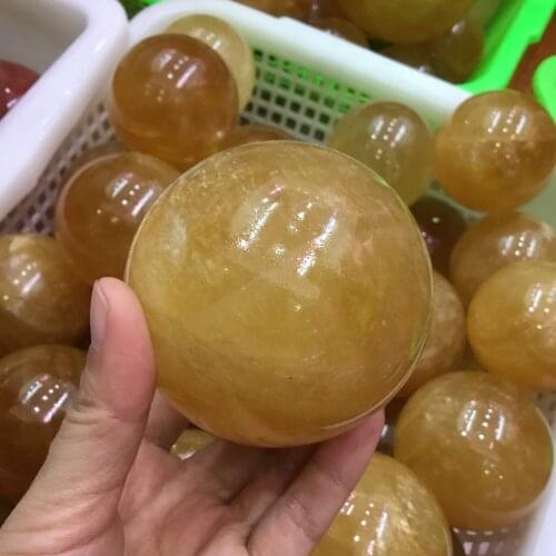 Natural polished calcite sphere iceland spar ball