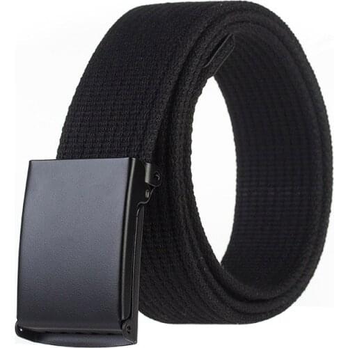 New Unisex belt High Quality Weaving Canvas Automatic Buckle Mens Belt Casual Business Pants Wild Women belts Childrens belt