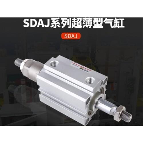 Pneumatic SDAJ Stroke Adjustable Thin Gas SDAJ20 SDAJ25 SDAJ32 SDAJ40 SDAJ50 SDAJ63*20X30X50 100-20 50