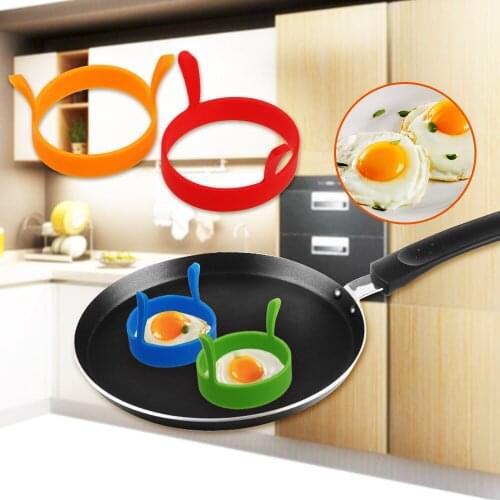 Omelette Fried Egg Shaper Silicone Practical Cooking Tool Pancake Ring Kitchen Accessories Egg Round Mold