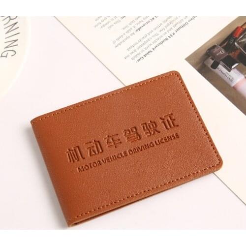 Men Women Ultra Thin Drivers License Leather Card Cover Macarone License Protection Leather Cover