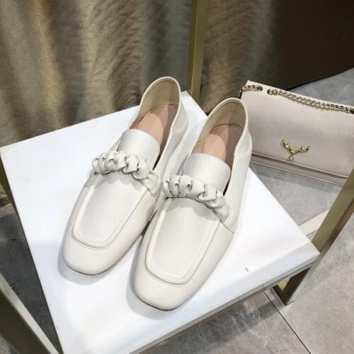 Korea style spring Casual shoes slip-on shoes with flat soft loafers shoes with flat sole coach shoes comfortable pumps shoes