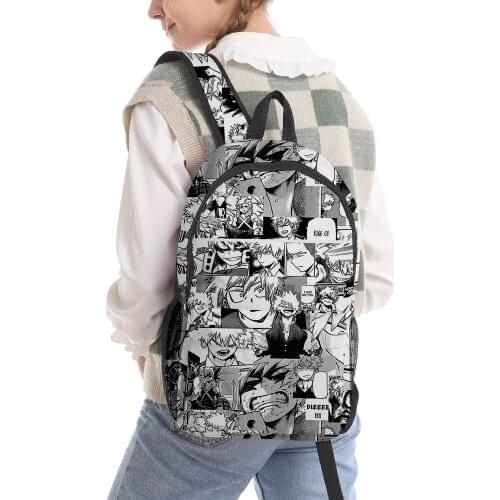 Anime My Hero Academia Backpack Teenager Students Tough School Bags 3D Print Oxford Waterproof Sports Laptop Backpack