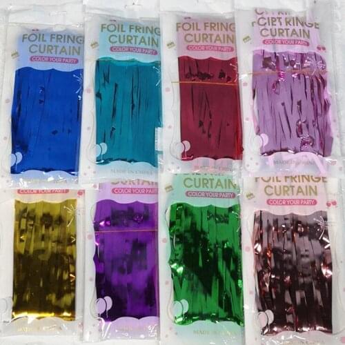 10bags/lot Curtain of Rain 1*2m Party Decorations Birthday Halloween Background Wall Ornament Laser Tassel For Home Garden Dec