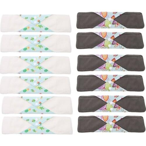 12x Sanitary Pad Reusable Cloth Menstrual Pads Panty Liners For Heavy