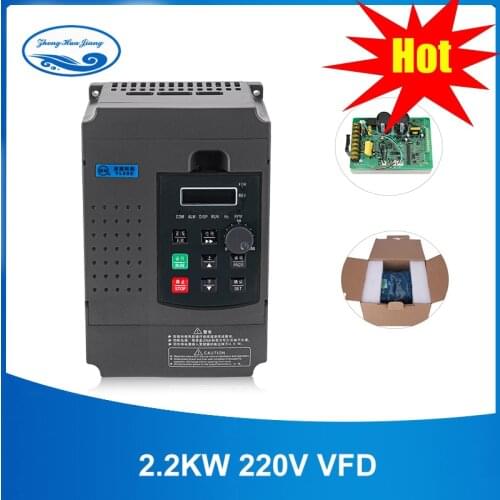 2.2KW 220V VFD Single Phase input 220v and 3 Phase Output 220V Frequency Converter/Adjustable Speed Drive/Frequency Inverter