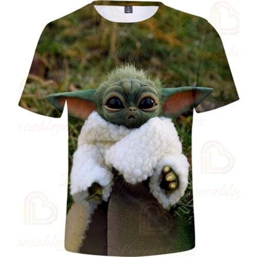 2021 Summer Baby Yoda T-shirt Men Women Children The MandaloreBoba T Shirt Wars 3D Printed Tops Cool Streetwear Tee