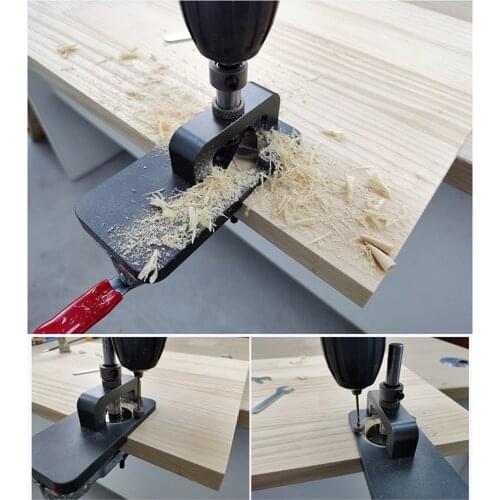 35mm Hinge Boring Jig Woodworking Hole Drilling Guide Locator with Fixture Aluminum Alloy Hole Opener Template Door Cabinets